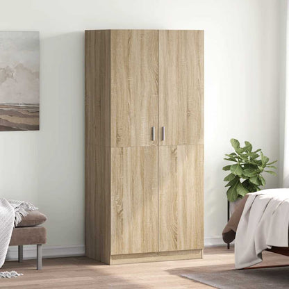 Kleiderschrank Betongrau 80x52x180 cm Holzwerkstoff