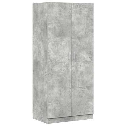 Kleiderschrank Betongrau 80x52x180 cm Holzwerkstoff