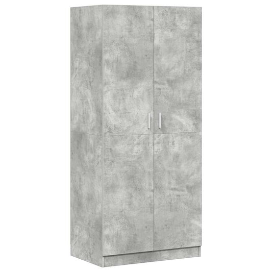 Kleiderschrank Betongrau 80x52x180 cm Holzwerkstoff