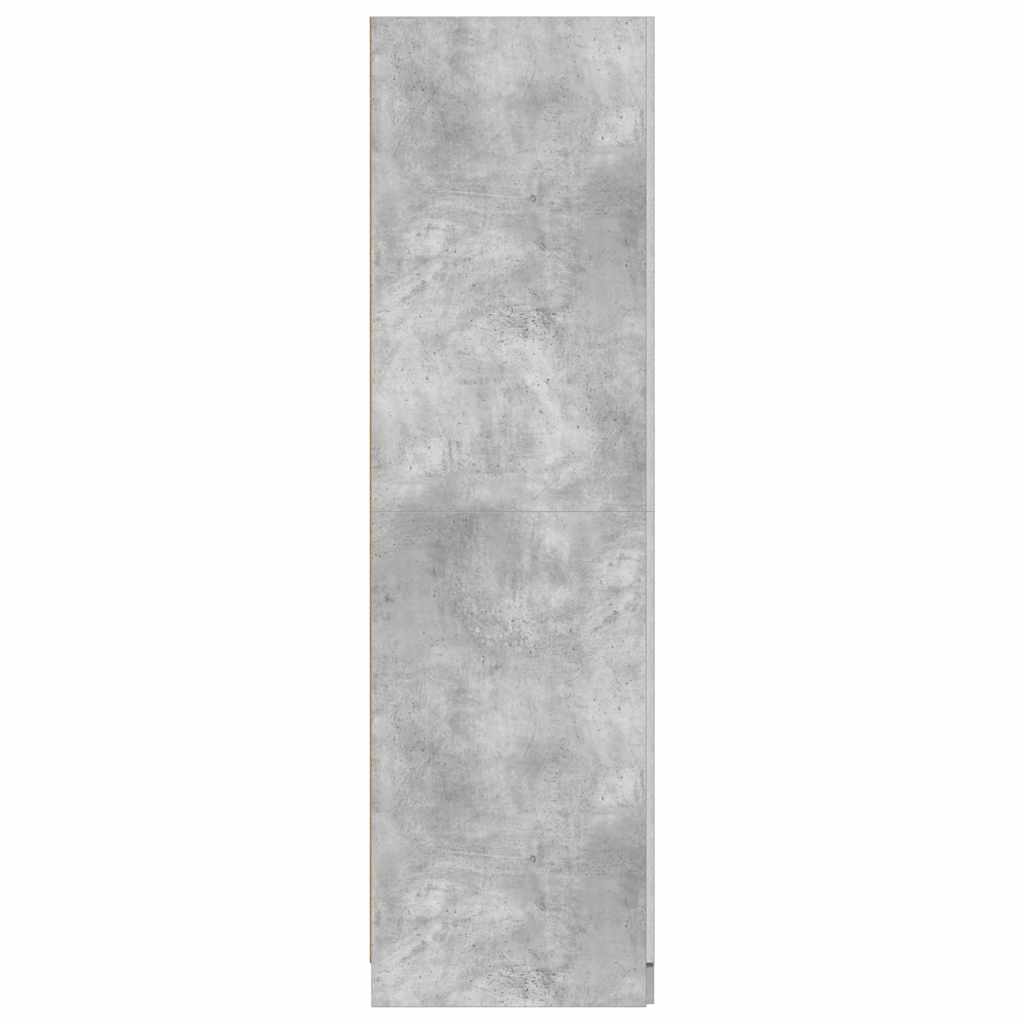 Kleiderschrank Betongrau 80x52x180 cm Holzwerkstoff