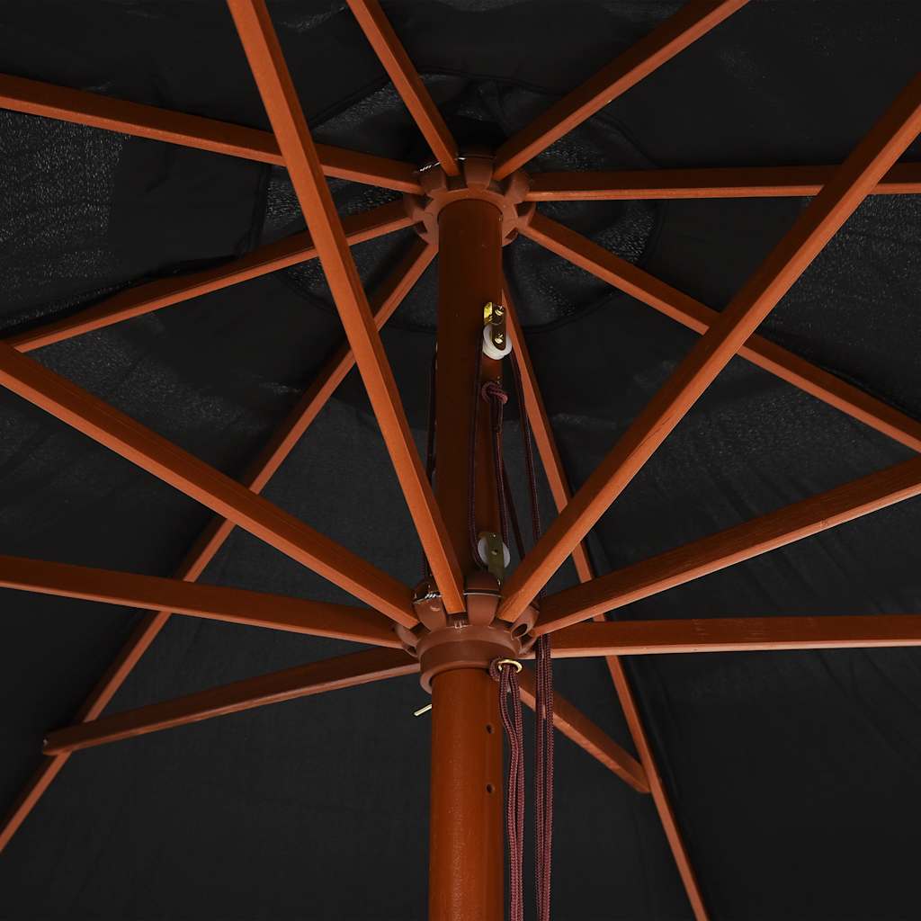 Sonnenschirm mit Holzmast 350 cm Sandweiß