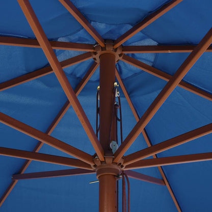 Sonnenschirm mit Holzmast 350 cm Sandweiß