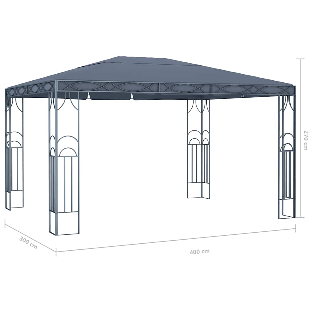 Pavillon 300 x 300 cm Cremeweiß