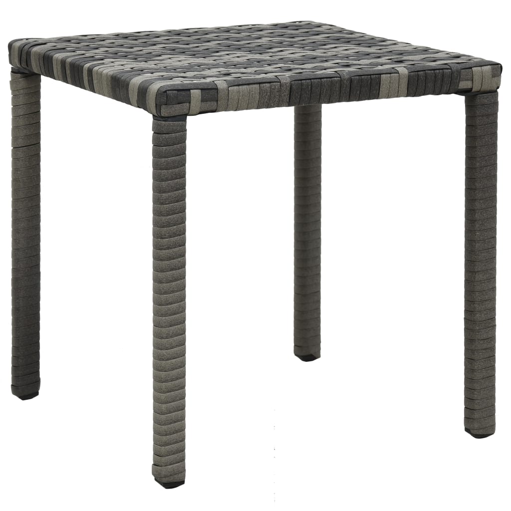 Sonnenliegen mit Tisch Poly Rattan Schwarz