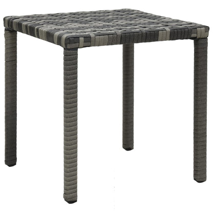 Sonnenliegen mit Tisch Poly Rattan Schwarz