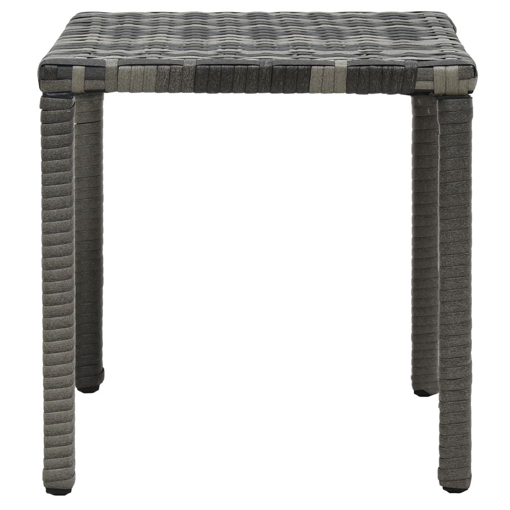 Sonnenliegen mit Tisch Poly Rattan Schwarz