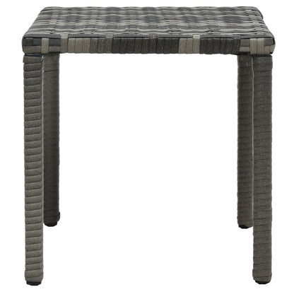 Sonnenliegen mit Tisch Poly Rattan Schwarz
