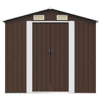 Geräteschuppen Braun 204x132x186 cm Stahl