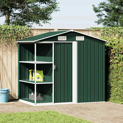 Gartenhaus Mit Regal 205X130X183 Cm Eisen
