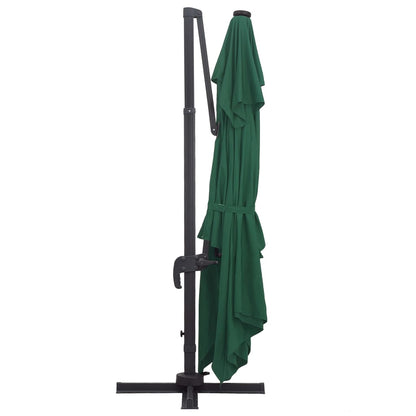 Ampelschirm mit LED-Beleuchtung Alu-Mast 400x300 cm Sandweiß