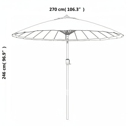 Sonnenschirm mit Aluminium-Mast 270 cm Grün