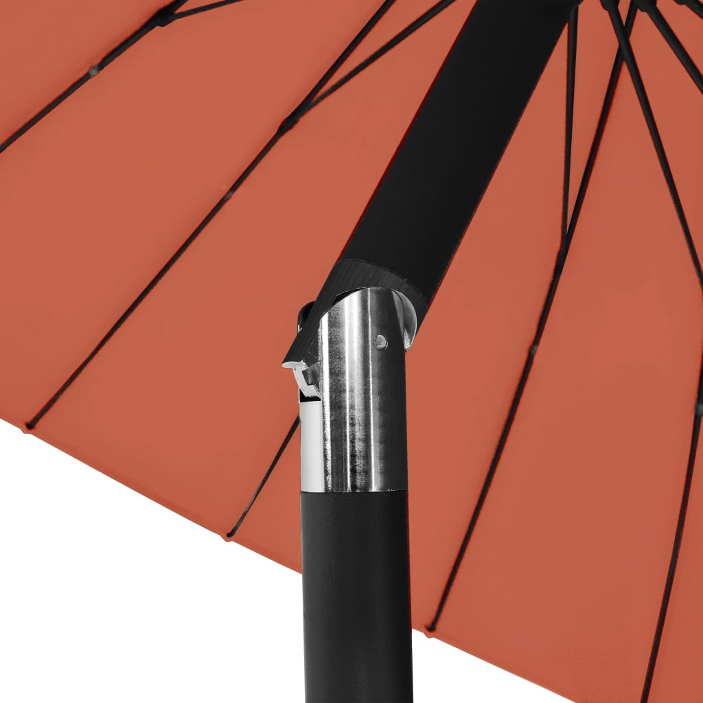 Sonnenschirm mit Aluminium-Mast 270 cm Grün
