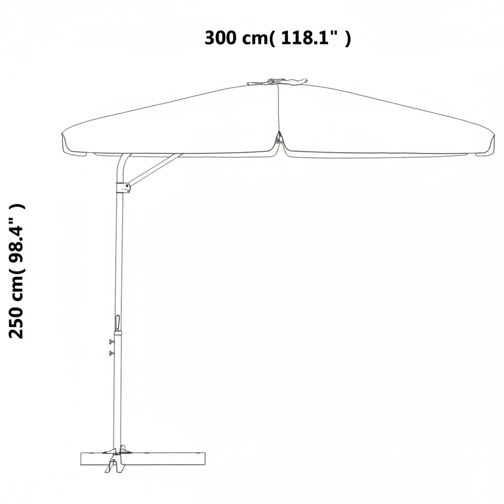 Sonnenschirm mit Stahl-Mast 300 cm Grün
