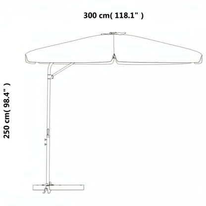 Sonnenschirm mit Stahl-Mast 300 cm Grün
