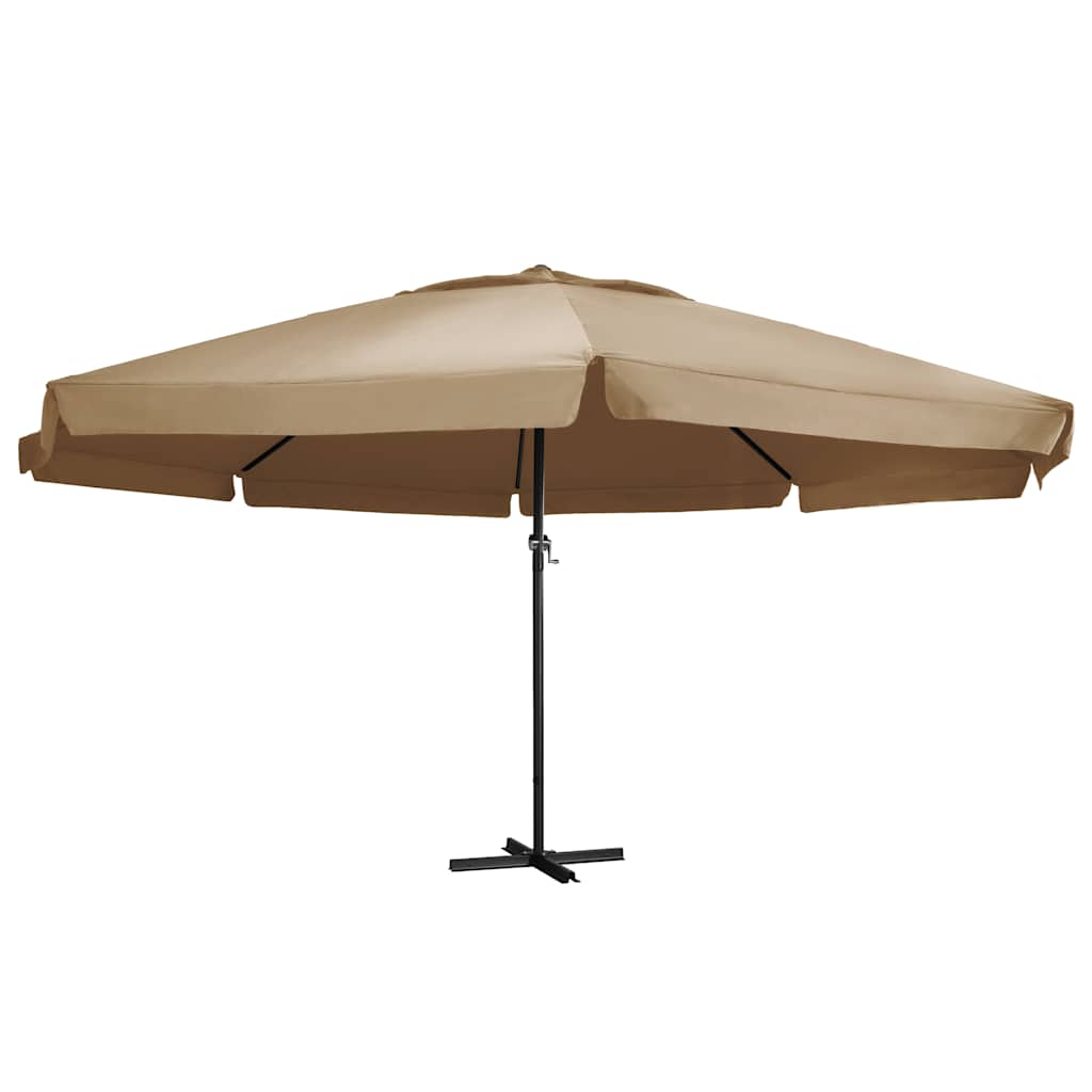 Sonnenschirm mit Aluminium-Mast 600 cm Sandweiß