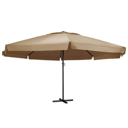 Sonnenschirm mit Aluminium-Mast 600 cm Sandweiß