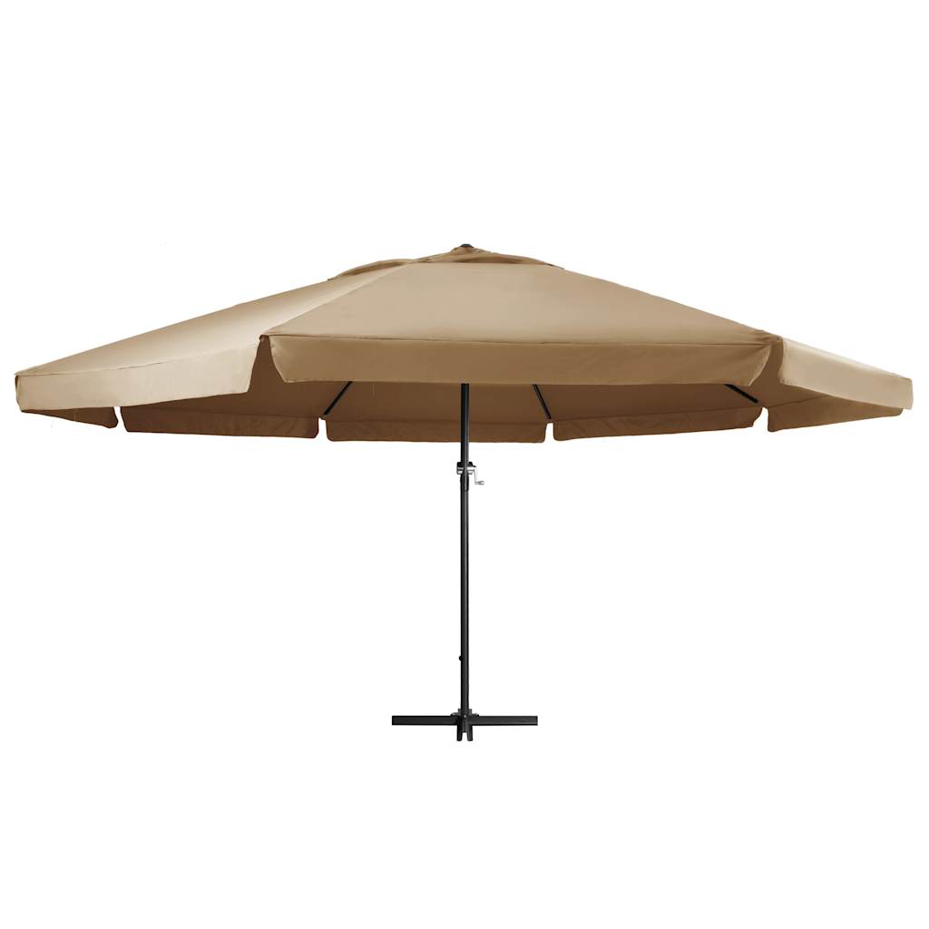 Sonnenschirm mit Aluminium-Mast 600 cm Sandweiß