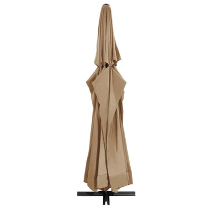 Sonnenschirm mit Aluminium-Mast 600 cm Sandweiß