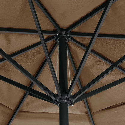 Sonnenschirm mit Aluminium-Mast 600 cm Sandweiß