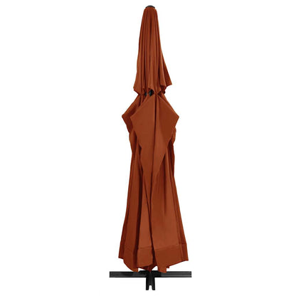 Sonnenschirm mit Aluminium-Mast 600 cm Sandweiß
