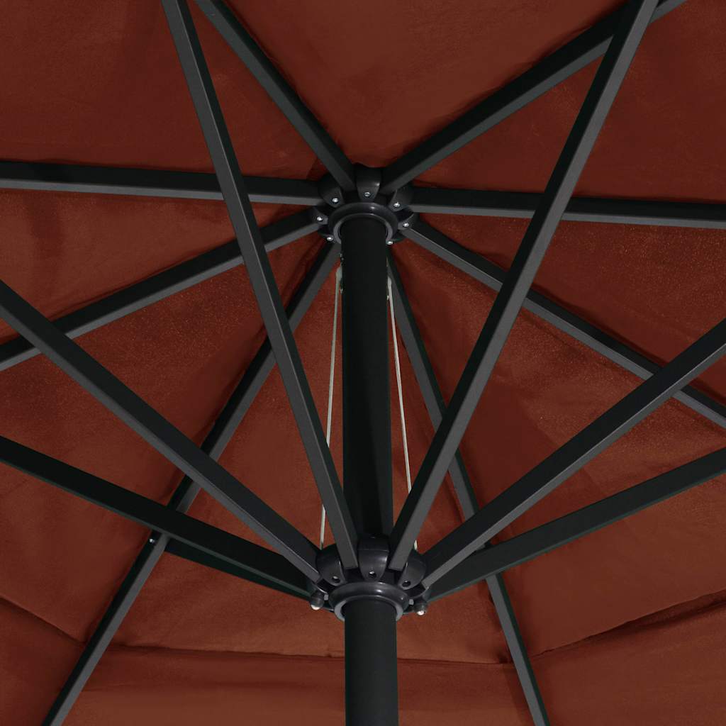 Sonnenschirm mit Aluminium-Mast 600 cm Sandweiß