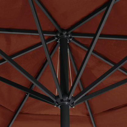 Sonnenschirm mit Aluminium-Mast 600 cm Sandweiß