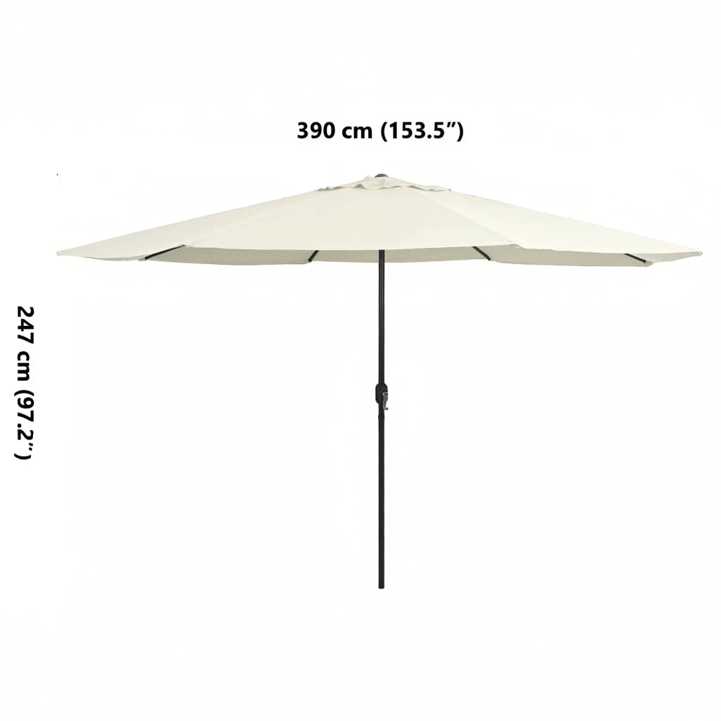 Sonnenschirm mit Metall-Mast 390 cm Sandweiß