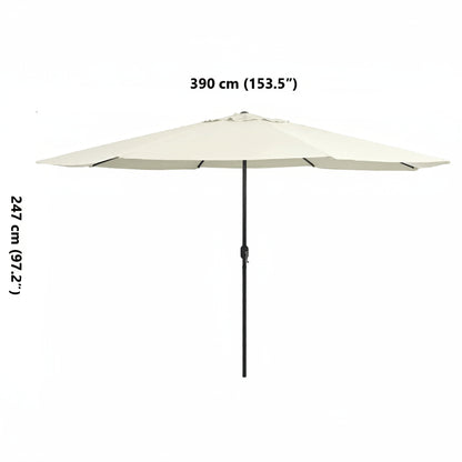 Sonnenschirm mit Metall-Mast 390 cm Sandweiß