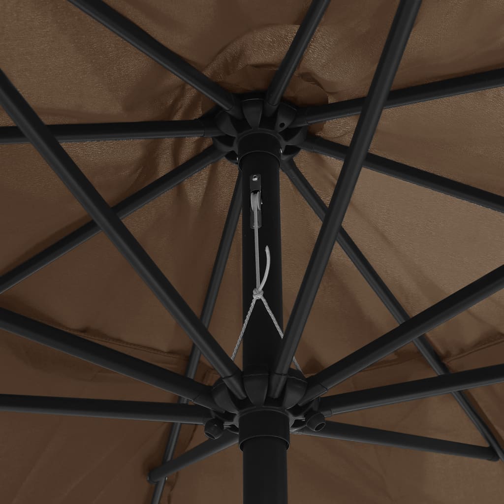 Sonnenschirm mit Metall-Mast 390 cm Sandweiß