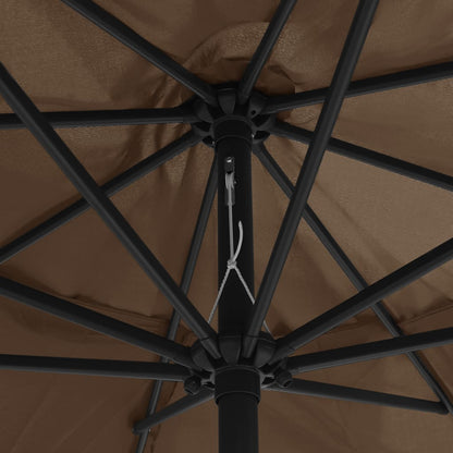 Sonnenschirm mit Metall-Mast 390 cm Sandweiß