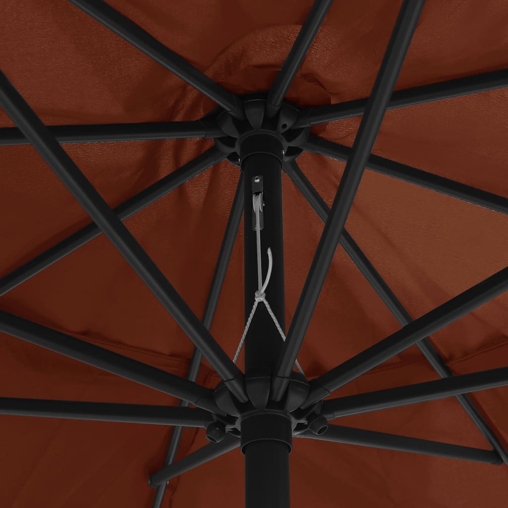 Sonnenschirm mit Metall-Mast 390 cm Sandweiß