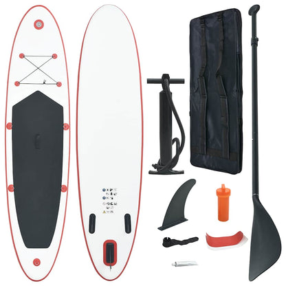 Aufblasbares Stand Up Paddle Board Set Schwarz und Weiß