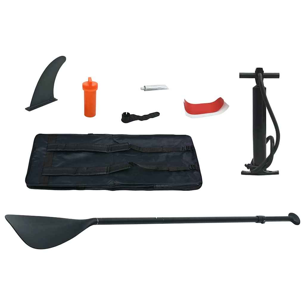 Aufblasbares Stand Up Paddle Board Set Schwarz und Weiß