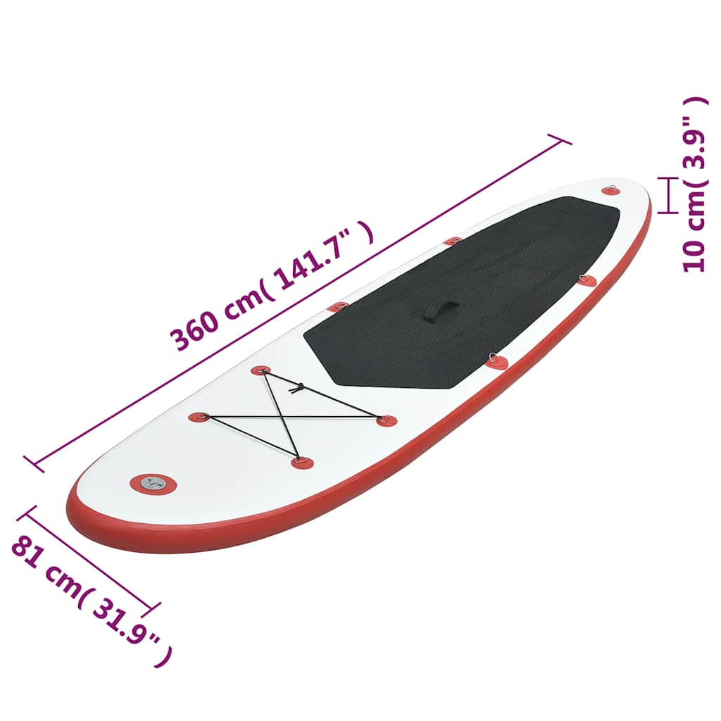 Aufblasbares Stand Up Paddle Board Set Schwarz und Weiß