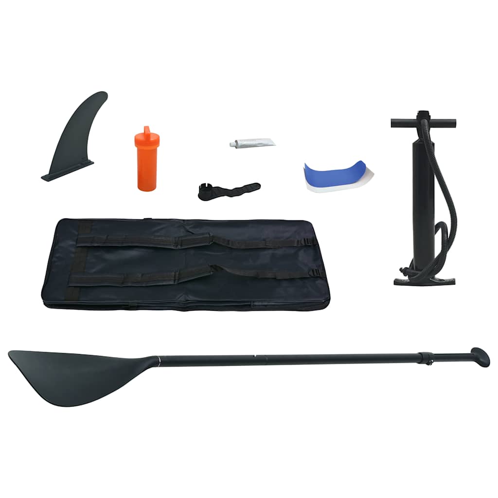 Aufblasbares Stand Up Paddle Board Set Schwarz und Weiß