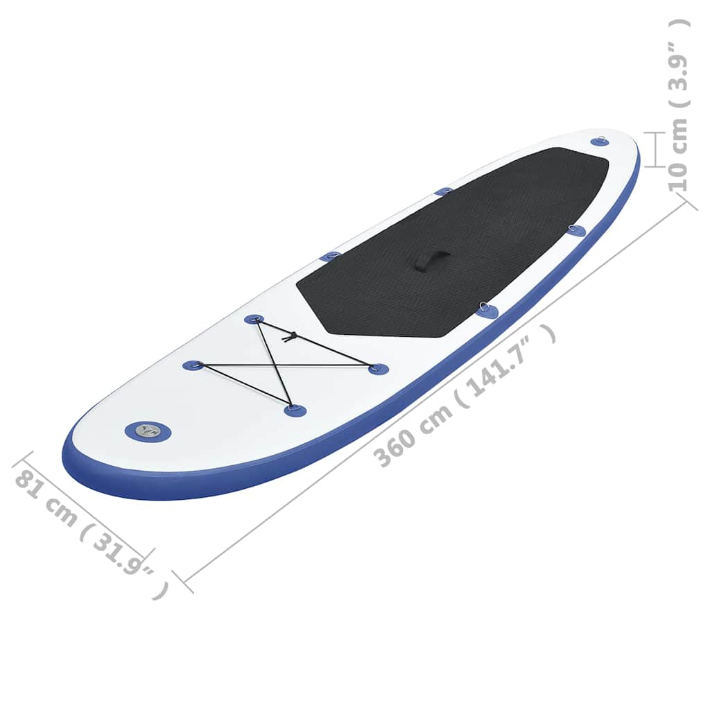 Aufblasbares Stand Up Paddle Board Set Schwarz und Weiß