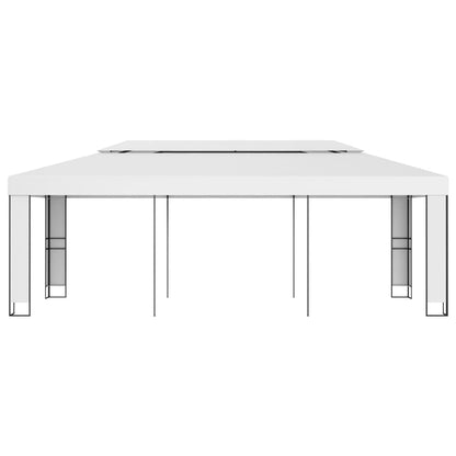 Pavillon mit Doppeldach 3 x 3 m Weiß