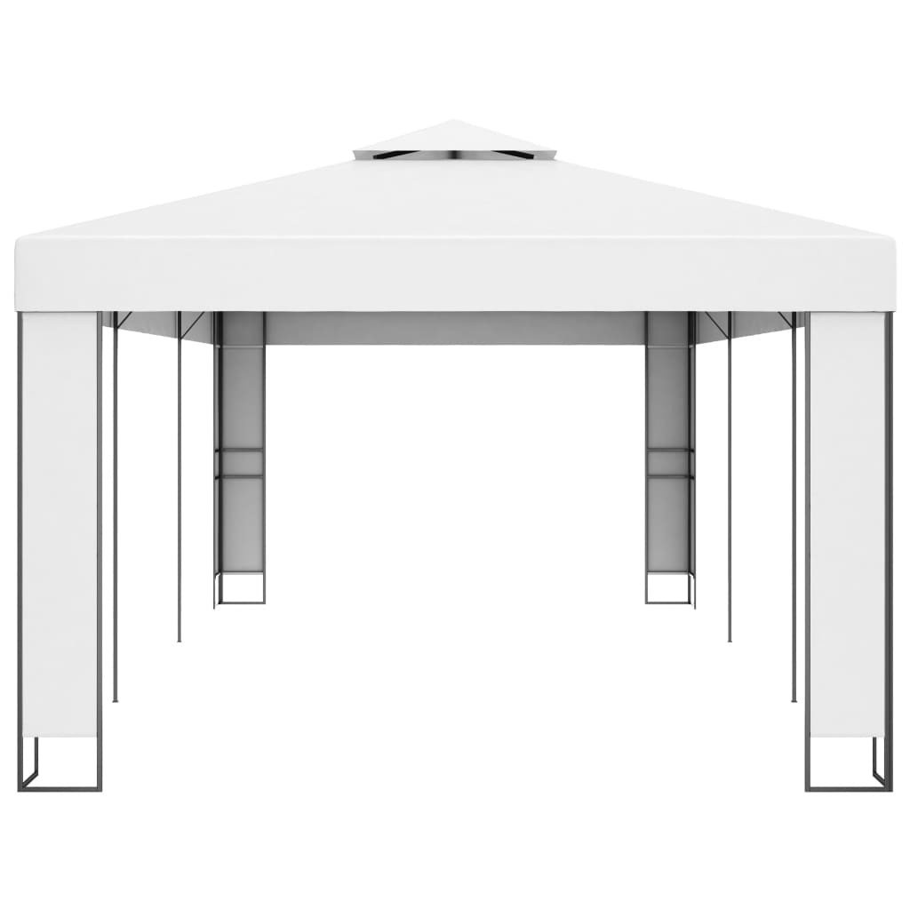 Pavillon mit Doppeldach 3 x 3 m Weiß