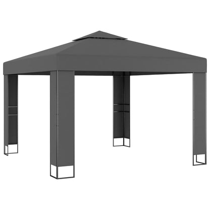 Pavillon mit Doppeldach 3 x 3 m Weiß