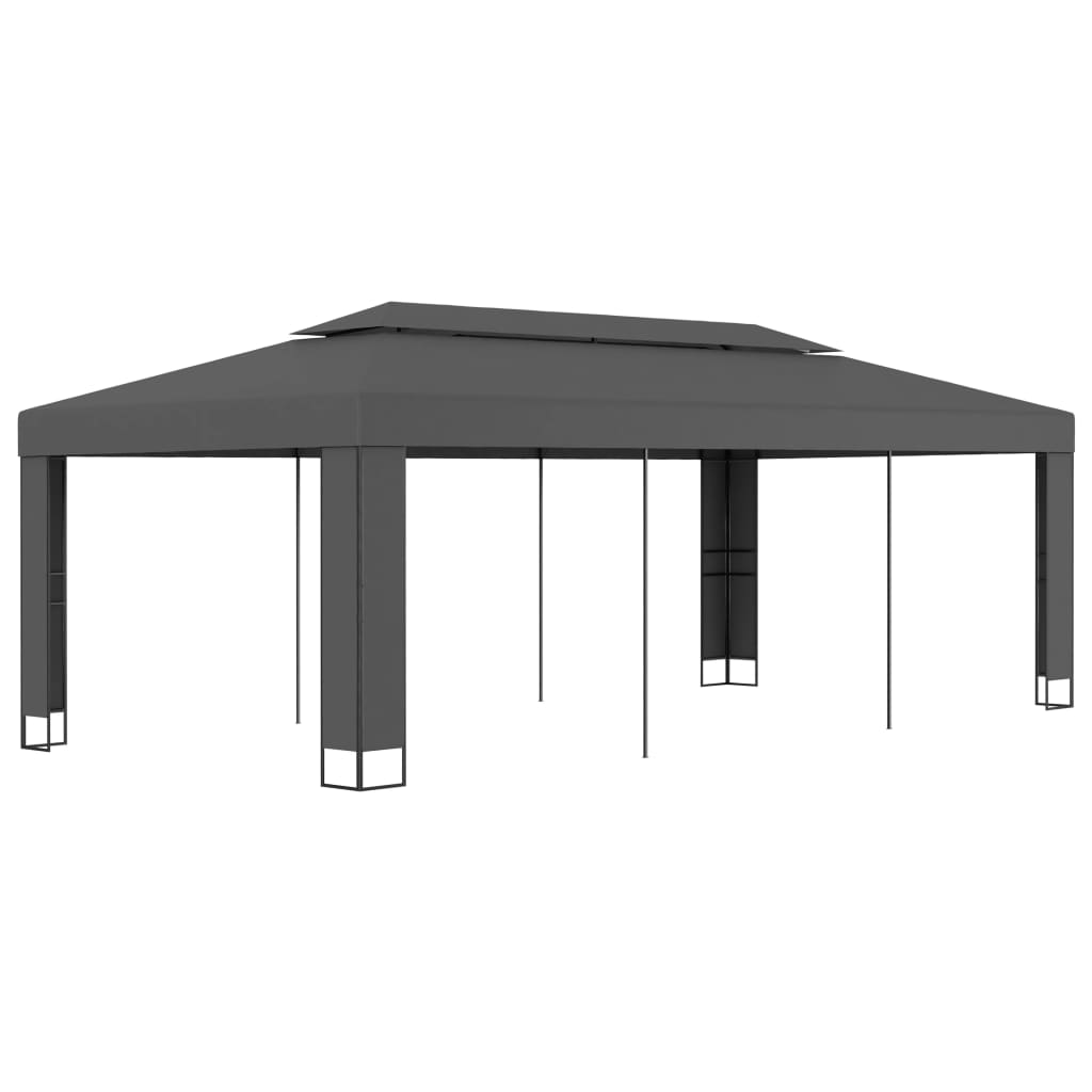 Pavillon mit Doppeldach 3 x 3 m Weiß