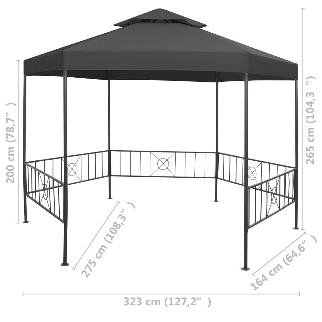Gartenpavillon 323X275X265 Cm