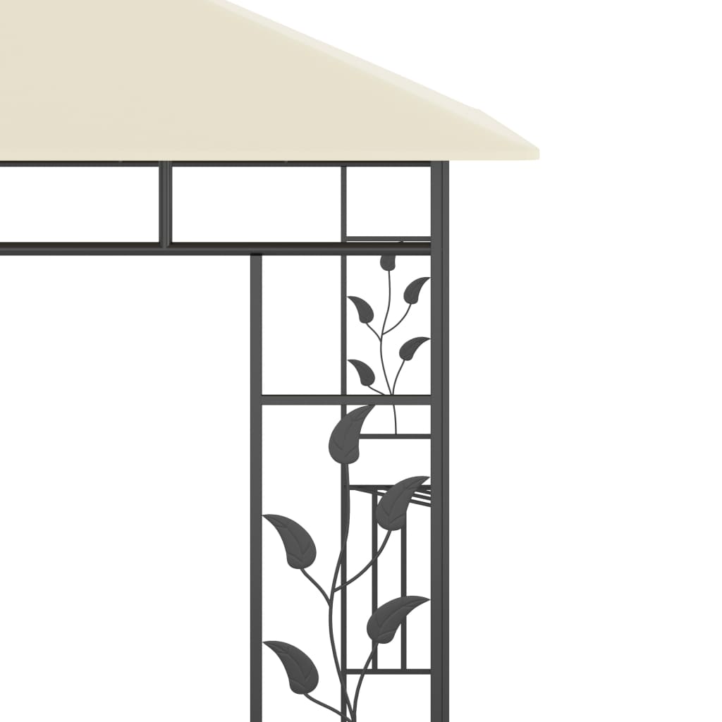 Pavillon mit Moskitonetz 4x3x2,73 m Creme 180 g/m²