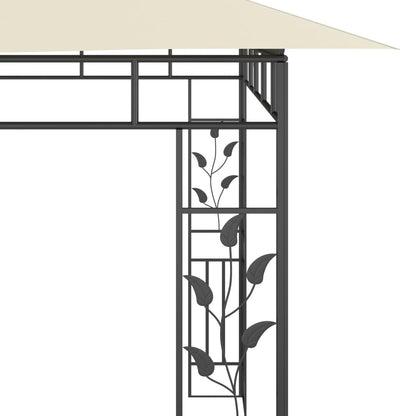 Pavillon mit Moskitonetz 4x3x2,73 m Creme 180 g/m²