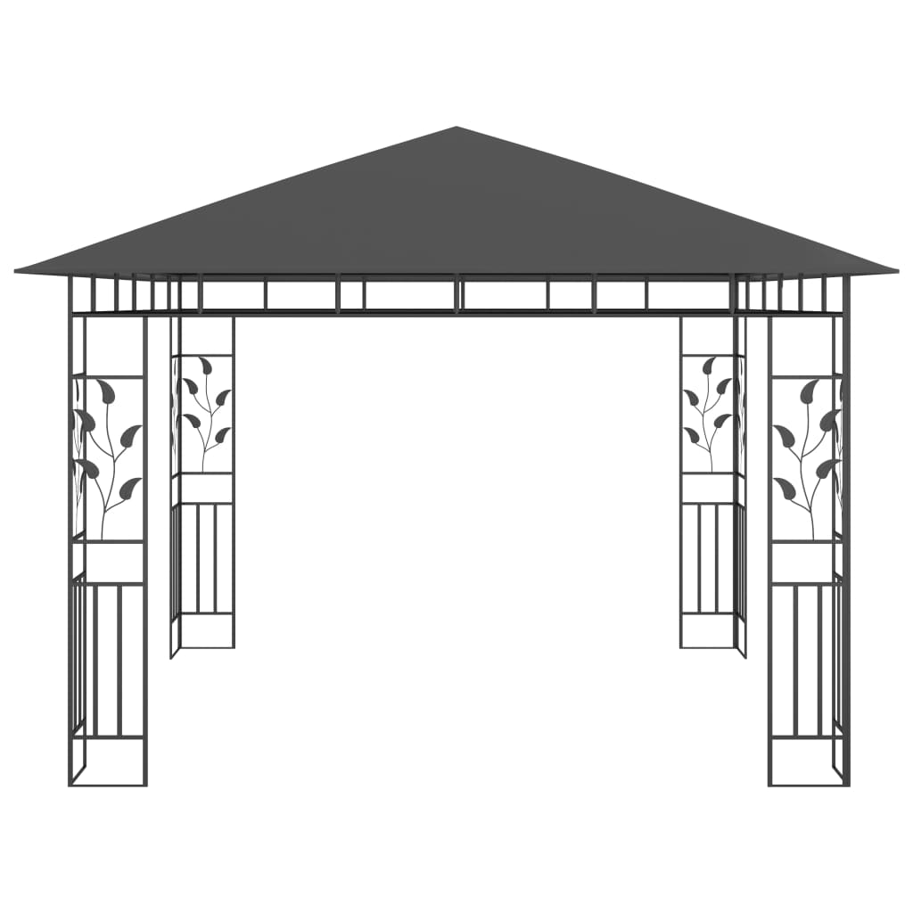 Pavillon mit Moskitonetz 4x3x2,73 m Creme 180 g/m²