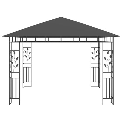 Pavillon mit Moskitonetz 4x3x2,73 m Creme 180 g/m²