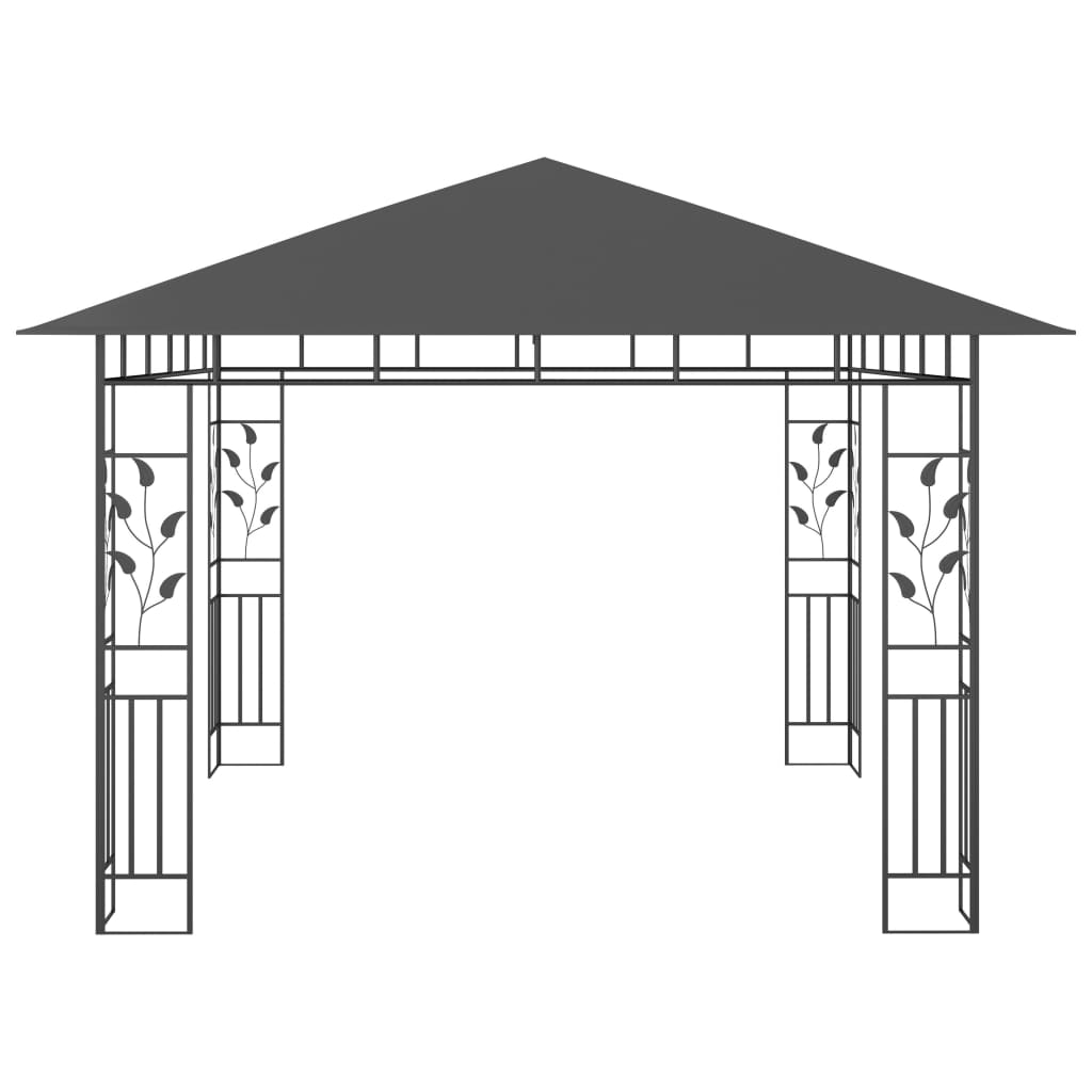 Pavillon mit Moskitonetz 4x3x2,73 m Creme 180 g/m²