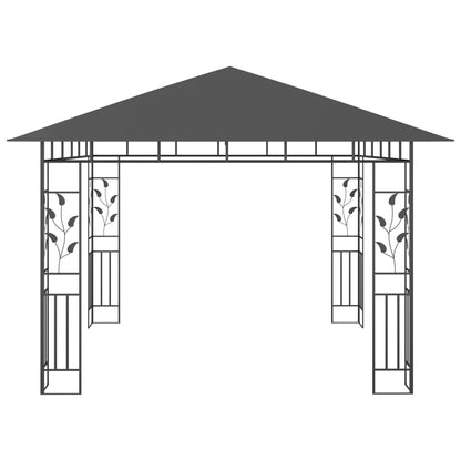 Pavillon mit Moskitonetz 4x3x2,73 m Creme 180 g/m²