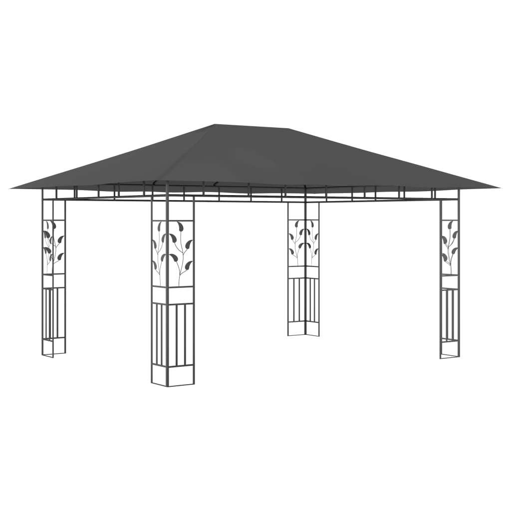 Pavillon mit Moskitonetz 4x3x2,73 m Creme 180 g/m²