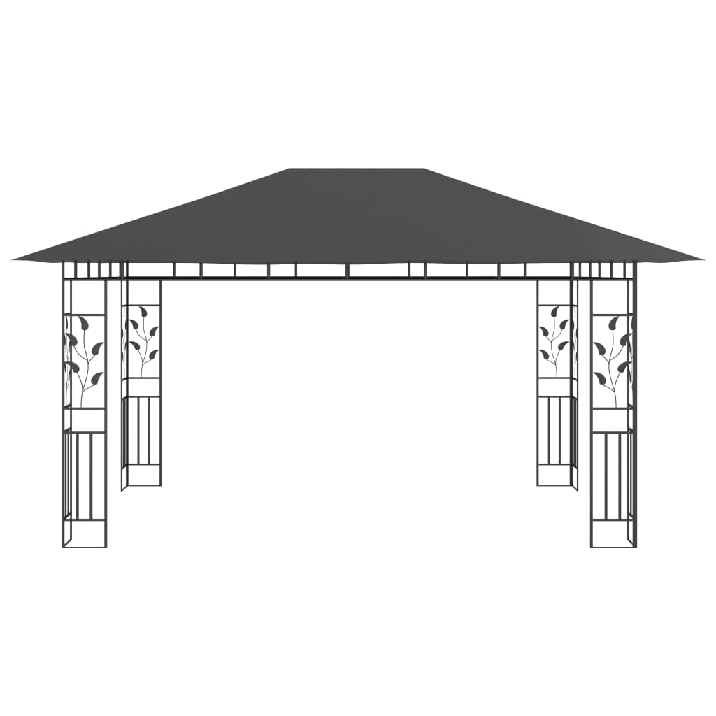 Pavillon mit Moskitonetz 4x3x2,73 m Creme 180 g/m²