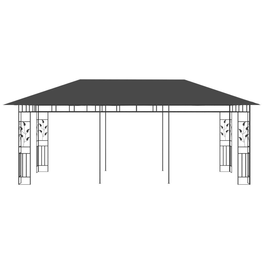 Pavillon mit Moskitonetz 4x3x2,73 m Creme 180 g/m²